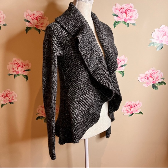 Express Open Front Drape Boleto Jacket. L-7 - Picture 3 of 7